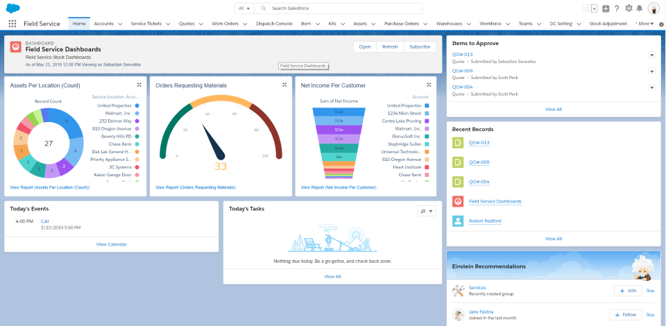 screenshot of BiznusSoft Field Service